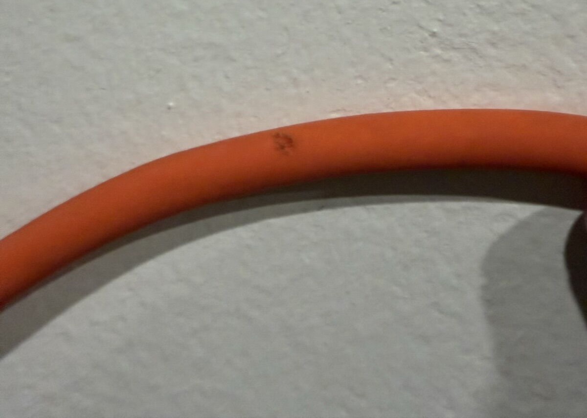 The openterface cable burned and melted after touching the tip of my soldering iron